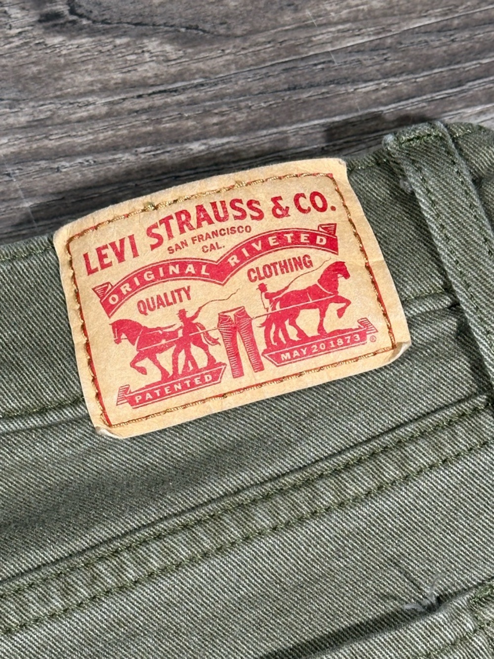 LEVI’S Olive Green 311 SHAPING SKINNY Stretch 5 Pocket Jeans 31 - Picture 12 of 13